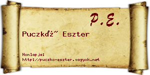 Puczkó Eszter névjegykártya