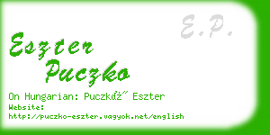 eszter puczko business card